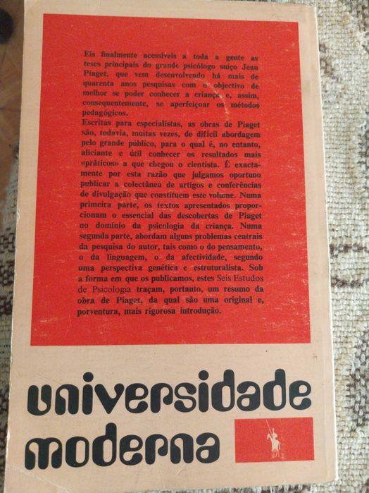 Jean Piaget - seis estudos de psicologia