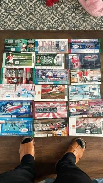 bilety kolekcjonerskie reprezentacji Polski w piłce  nożnej domowe