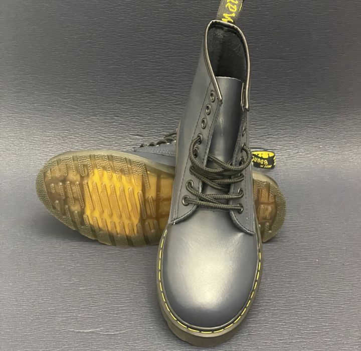 Glany botki traperki kozaczki timberki martensy niebieskie unisex