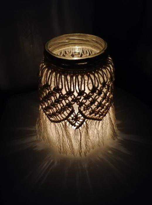 Lampion Makrama Latarnia Lampka BOHO