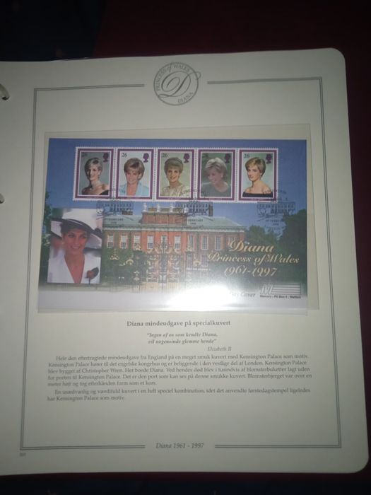 Klaser Princess od Wales DIANA 72 znaczki