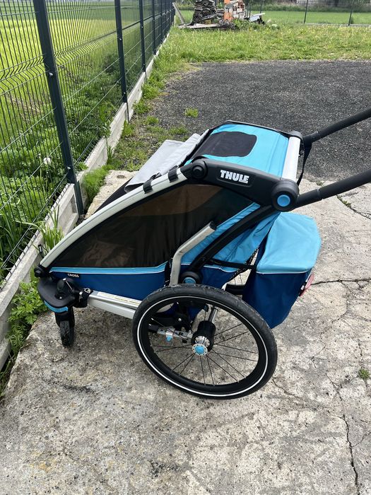 Riksza wozek rowerowy spacerowka Thule Cross single stan super