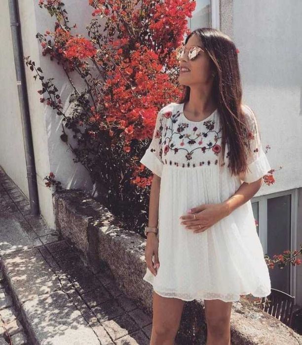 Gratis wysyłka!! Zara haftowany kombinezon folk Boho hippie