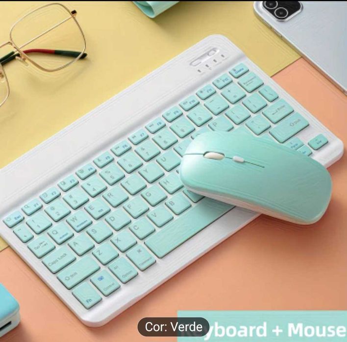 Mouse&keyboard bluetooth recarregavel
