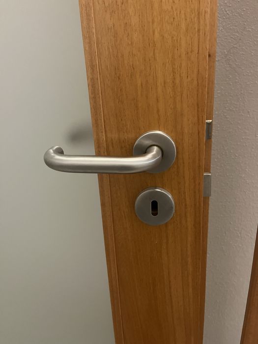 Bloco de porta interior de madeira carvalho com vidro