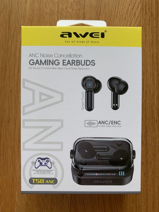 Наушники Bluetooth беспроводные AWEI T58 вакуумные в кейсе