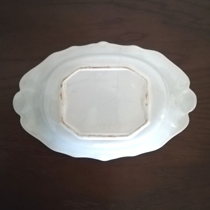 Terrina com travessa vintage, pintada à mão, Carvalhinho