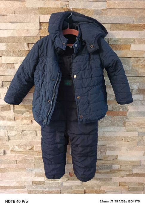 Zestaw Zara kurtka plus spodnie ocieplane rozmiar 92