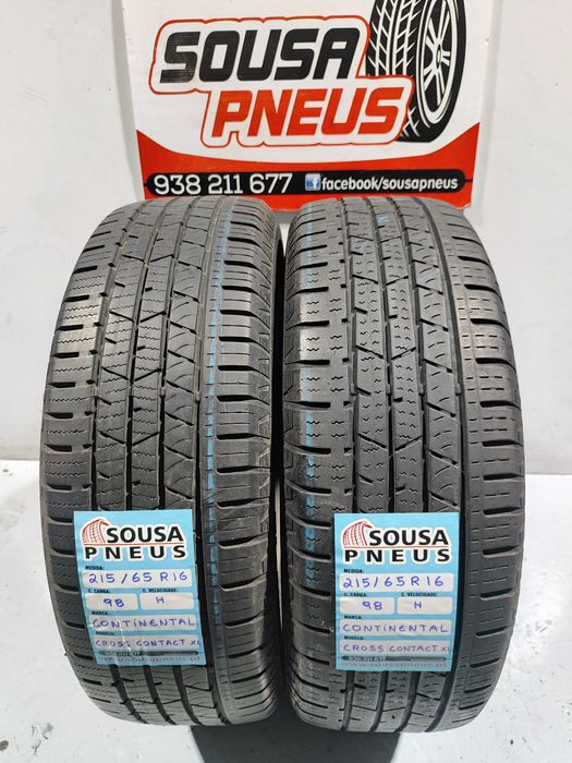 2 pneus semi novos 215-65R16 Continental - Oferta da Entrega