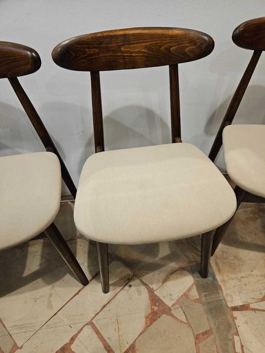 Komplet 5 krzeseł PRL