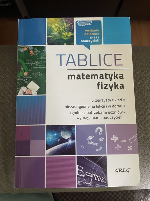 Tablice Matematyka Fizyka wyd. Greg