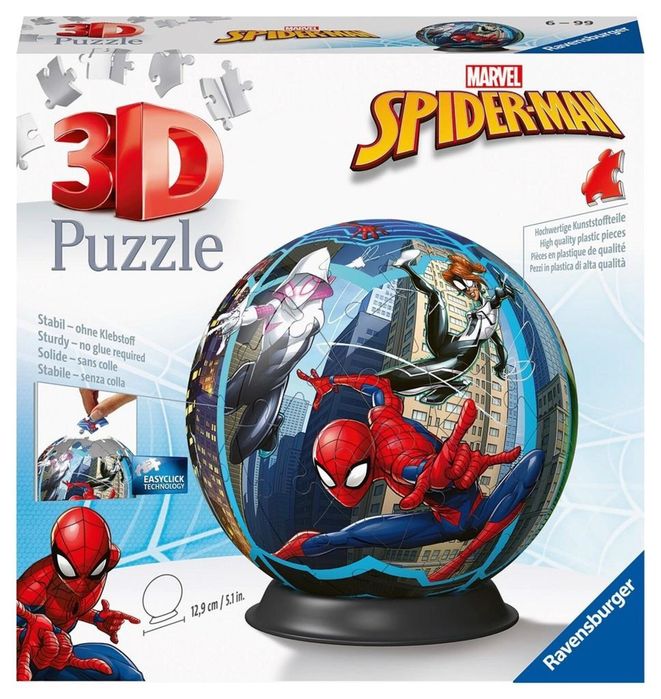 Puzzle 3D 72 Kula: Spiderman pudełko,620x201 mm