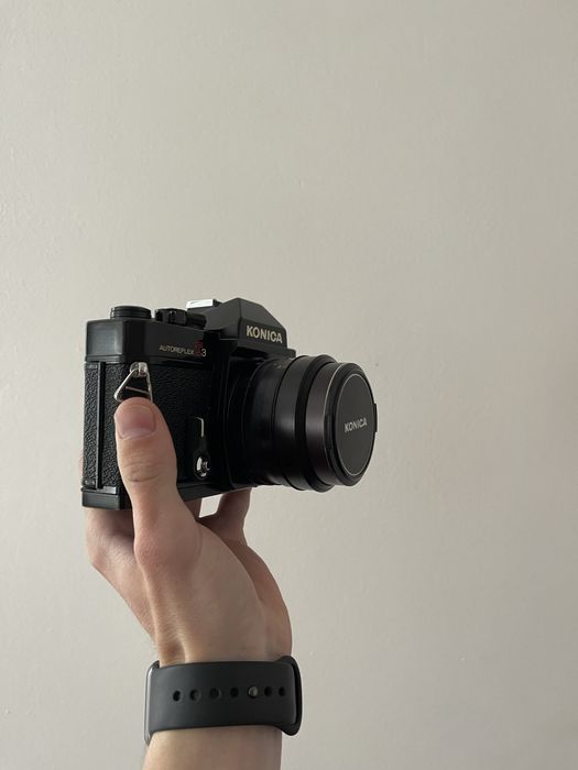 Плівковий фотоапарат Konica Autoreflex T3 + Hexanon AR 50mm f1.4 + фільтри