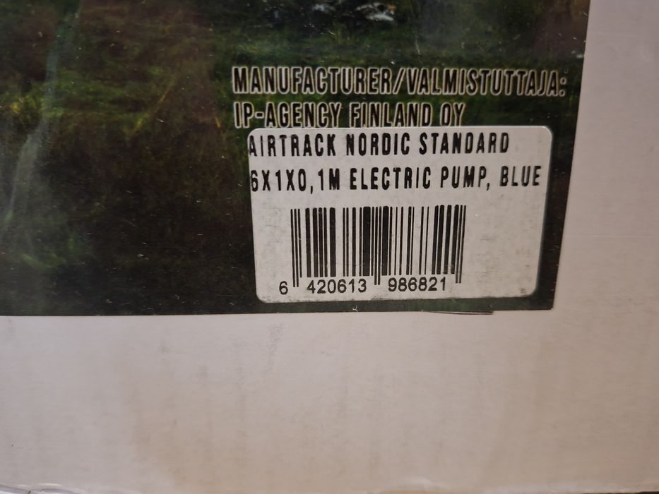 Mata gimnastyczna AirTrack Nordic Home Special Edition Niebieska 6m