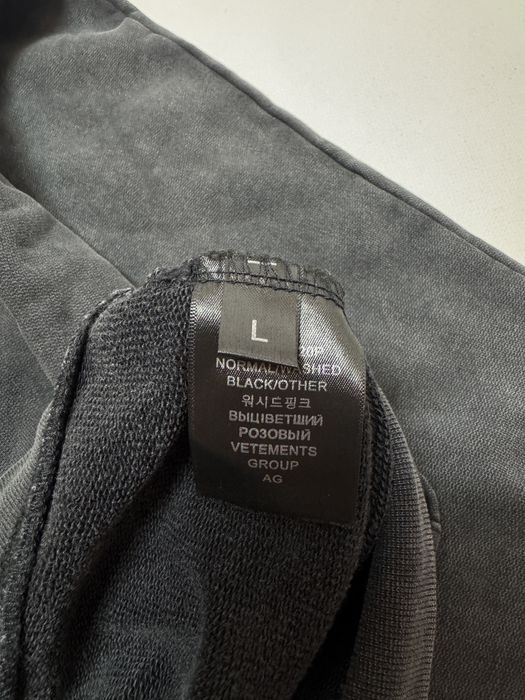 Худі Vetements Paris logo hoodie S M L XL Washed black