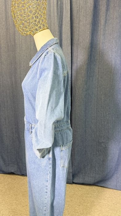 Стильний класичний джинсовий комбінезон, довжина 147 см