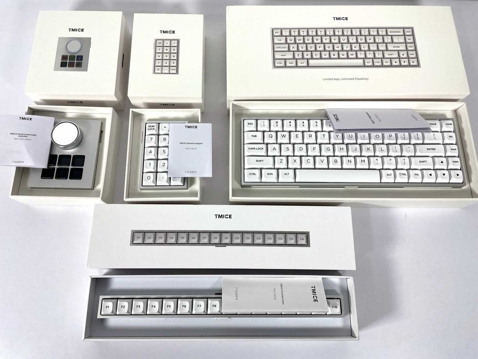 TMICE X Модульна механічна клавіатура Akko Cream Yellow Switches