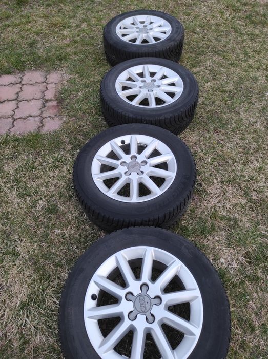 Oryginalne koła Audi 16" 5x112 A4 B8 + opony zimowe Michelin
