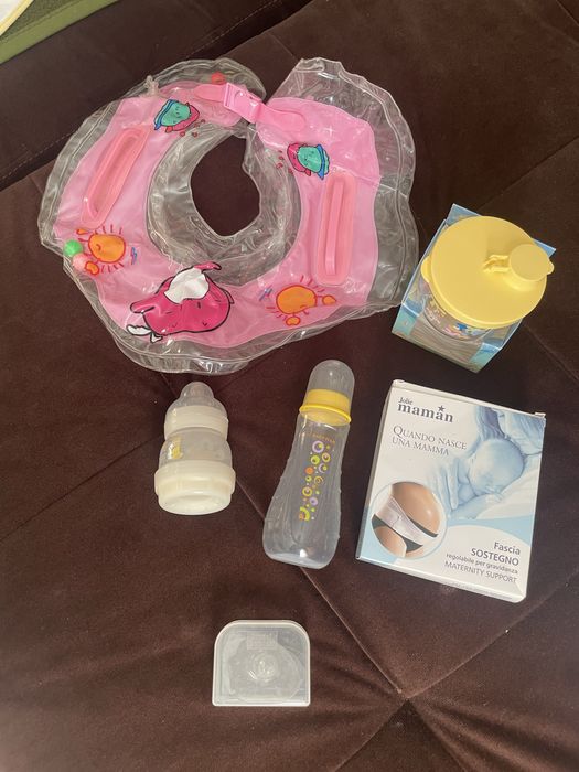 Пляшечка, пустушка, контейнер для суміші, круг, бандаж, накладки грудн