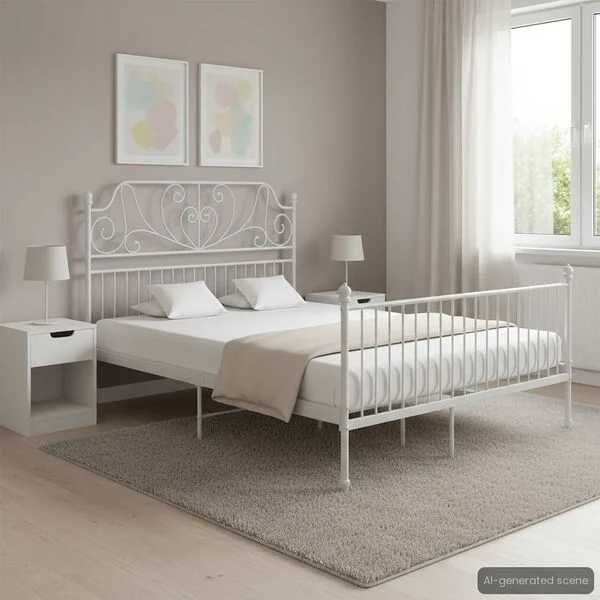 Cama Branca de Ferro Ikea