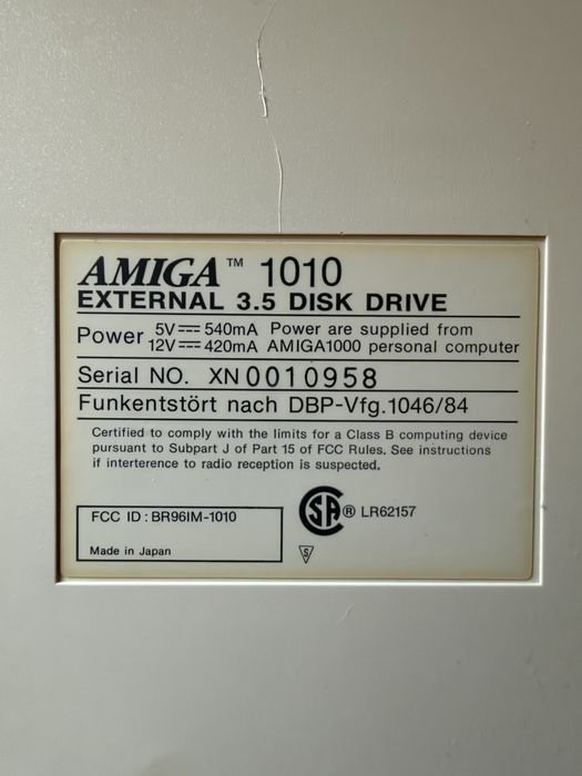Stacja dyskow Amiga 1010 - sprawna