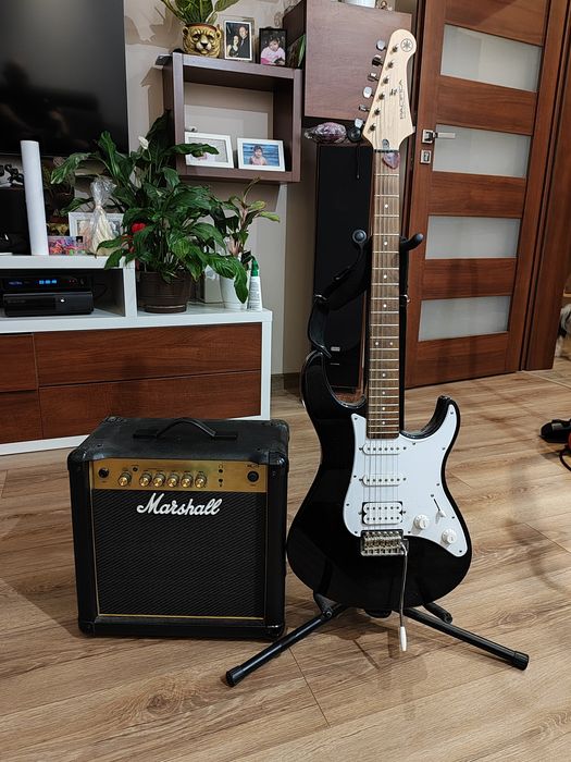 Gitara elektryczna  zestaw Yamaha marshall