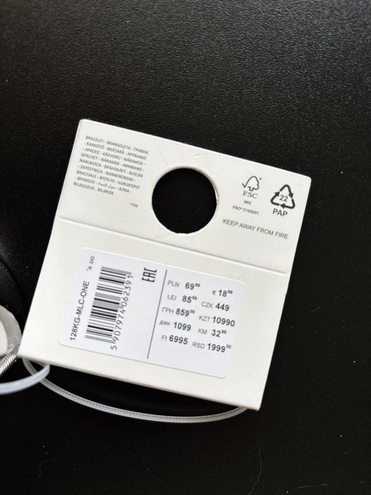 Bransoleta srebrna Mohito regulowana nowa