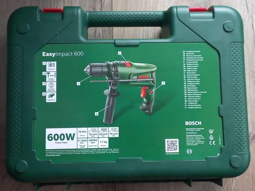 Wiertarka udarowa wkrętarka NOWA Bosch Easy Impact EasyImpact 600 600W ...