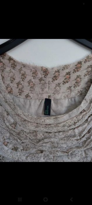 Vestido em tons suaves, bege/rosa claro - XS - Benetton