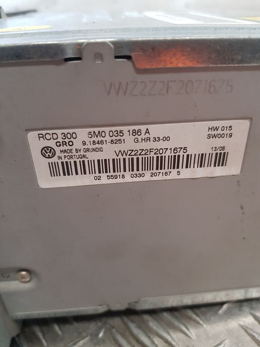 Radio 5M0035186A Vw Golf V Plus 06R- Europa