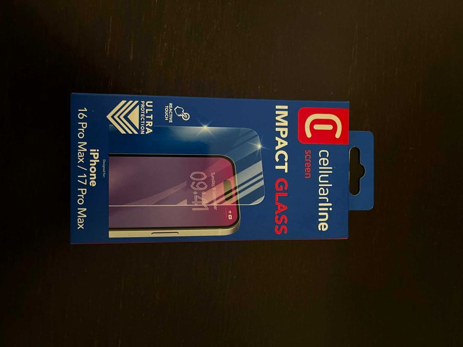 Película de Vidro Cellularline Impact Glass iPhone 16/17 Pro Max