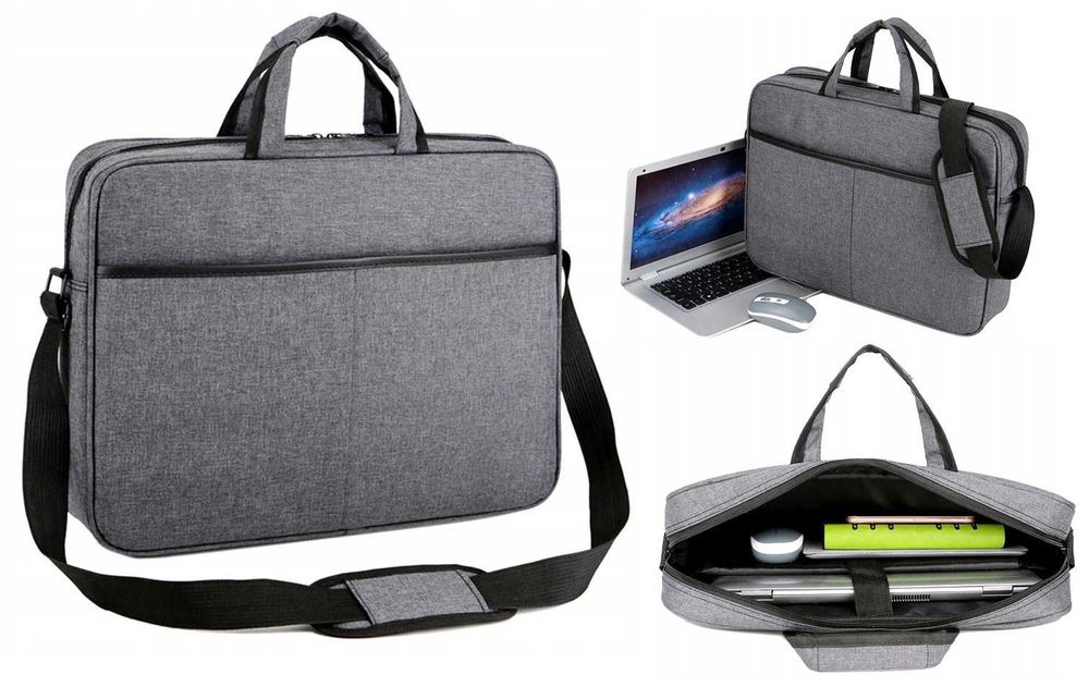 Wzmacniana Torba na Laptopa 15,6 Solidna na Ramię * Video-Play