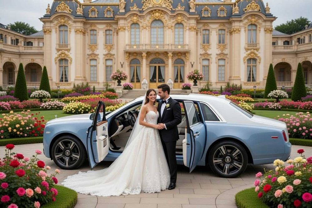 Rolls Royce, limuzyna, auto do ślubu i usługi dla VIP.