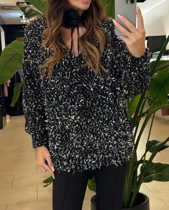 Sweterek alpaka,mohair, nylon