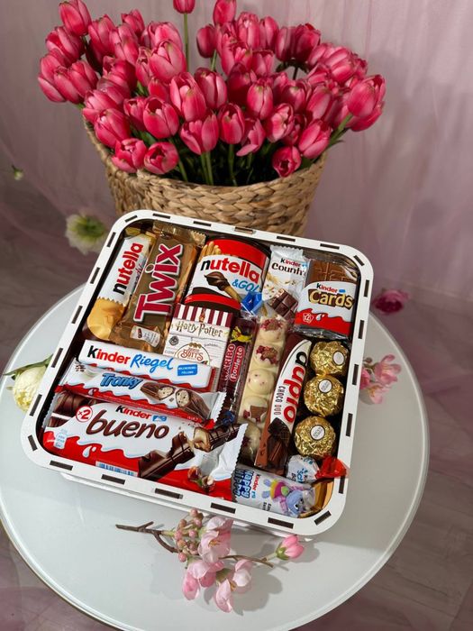 Солодкий бокс з ведмедиком | готовий подарунок Kinder