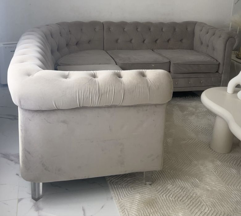 Sofa de canto Chesterfield 5 lugares