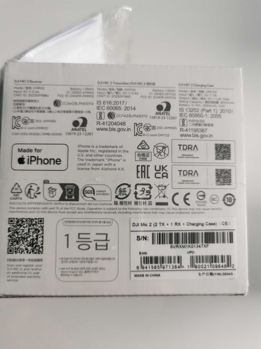 Dji mic 2 mikrofony bezprzewodowe zestaw 2tx 1 rx bazą nowe