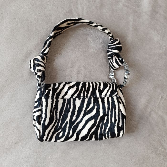 Torebka Zara skórzana zebra animal print mała
