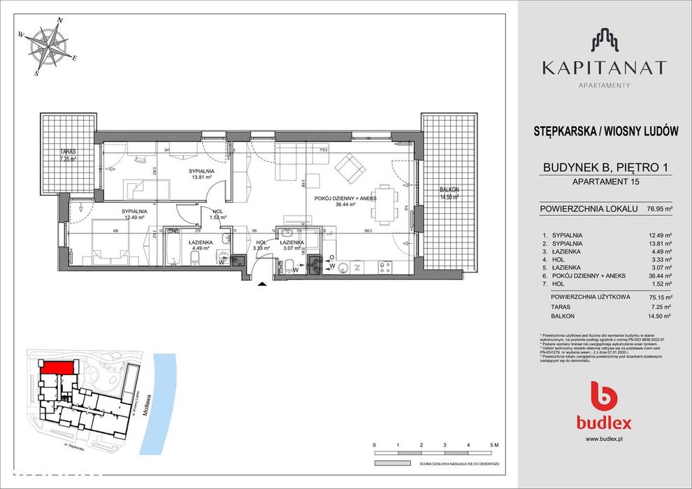 3-pokojowe mieszkanie 75 m² + taras Bezpośrednio – pohled 2