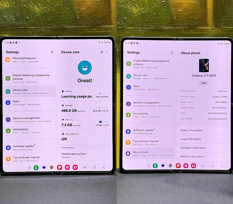 Супер гнучкий  смартфон Samsung Galaxy Fold4 12/256GB/512 Phantom