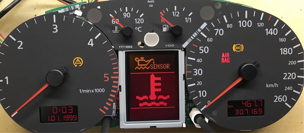 Naprawa licznków Audi A3 A4B8 A5 A6 TT Jaeger Full Fis Wskaźówki