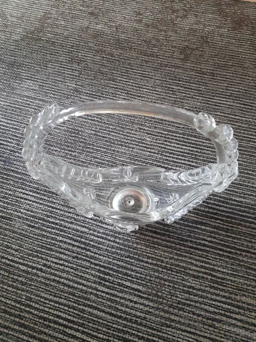 Ваза корзинка конфетница фруктовница стеклянная