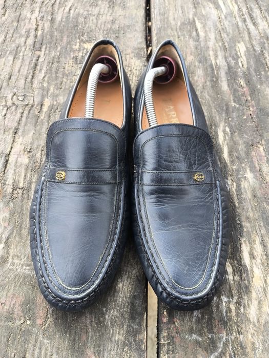Barker skórzane mokasyny męskie premium loafersy czarne eleganckie