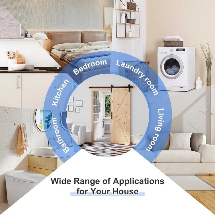 Nowe drewniane drzwi przesuwne / zestaw okuć / 76,2x213,4CM !R1!