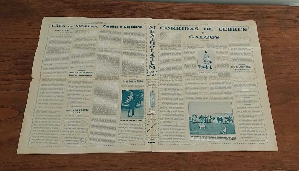 Antigo e RARO Jornal "o Caçador", n.º 14, datado de 1 de Agosto 1928