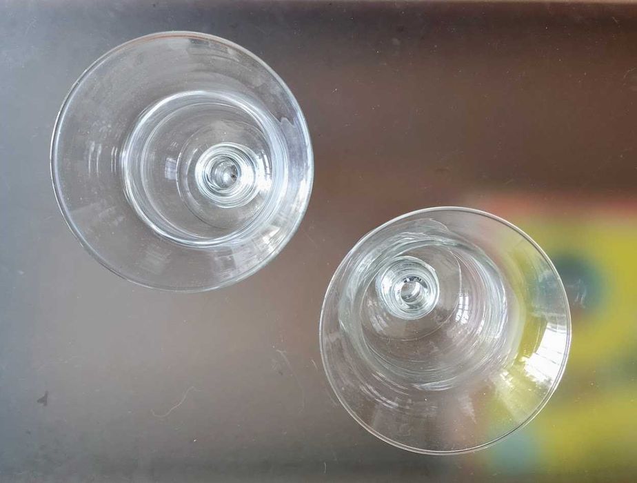 Par de porta velas em vidro Marinha Grande