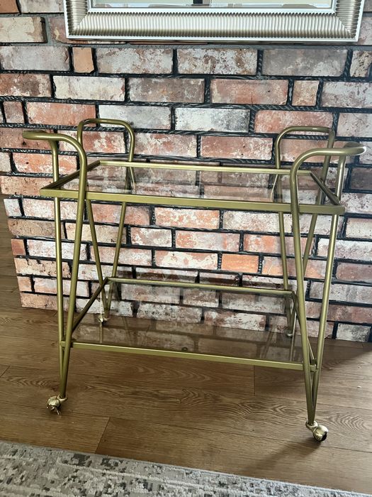 wózek kuchenny, barek szklany Beliani