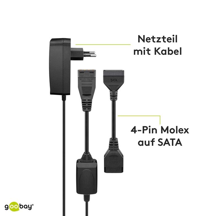 Goobay 50847 czytnik Adapter SATA HDD SSD USB PC 3,5'' / 2,5 ''