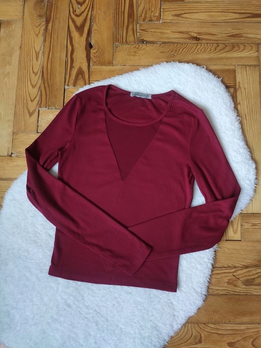 Блуза в рубчик, реглан, кофта