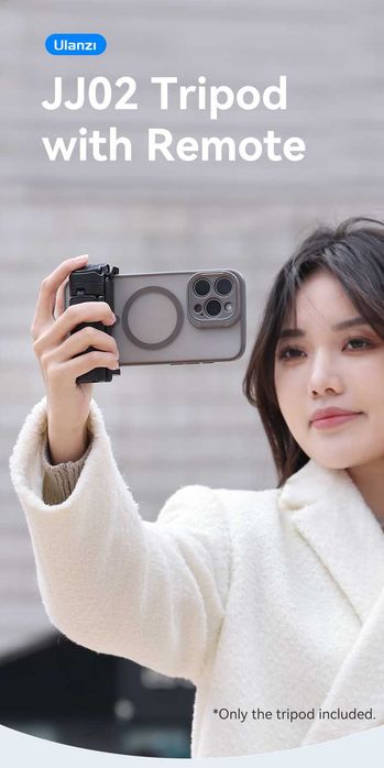 Kijek statyw selfie z pilotem Ulanzi JJ02 na telefon kolor biały